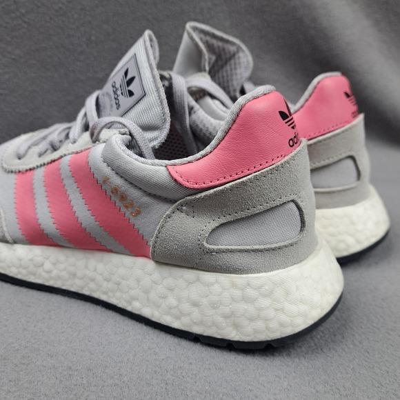 Womens Adidas Originals I-5923 Size 9.5 Gray Chalk Pink Athletic Running Shoes - Picture 2 of 10